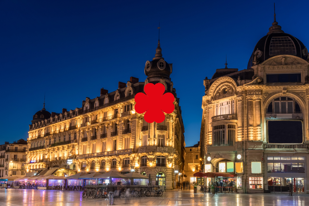Montpellier en soirée